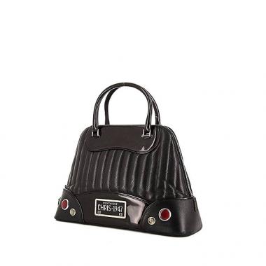 Bolso de mano Dior Cadillac en cuero acolchado negro y charol negro