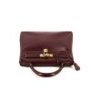 Hermes Kelly 28 cm handbag in burgundy box leather - 360 Front thumbnail