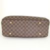 Louis Vuitton Sistina handbag in brown damier canvas and brown leather - Detail D4 thumbnail