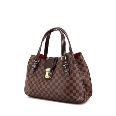 Sac à main Louis Vuitton Sistina en toile damier marron et cuir marron