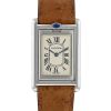 Cartier Tank Basculante watch in stainless steel and leather Ref:  2405 Circa  2000 - 00pp thumbnail