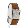 Cartier Tank Basculante watch in stainless steel and leather Ref:  2405 Circa  2000 - Detail D2 thumbnail