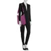 Sac bandoulière Hermès Evelyne grand modèle en cuir epsom violet Anemone - Detail D1 thumbnail