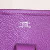 Hermès Evelyne large model shoulder bag in purple Anemone epsom leather - Detail D3 thumbnail