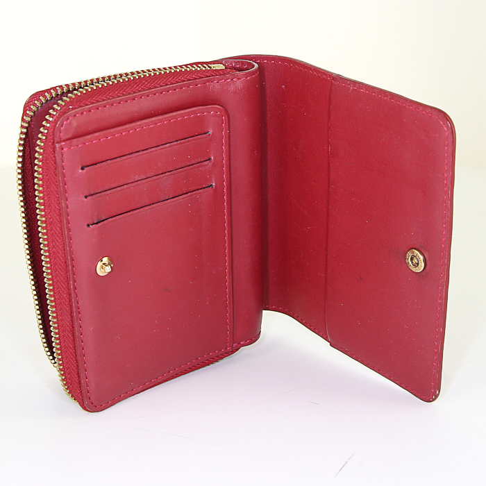 Billetera Louis Vuitton en charol Monogram rojo - Detail D3