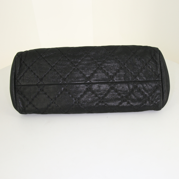 Chanel Mademoiselle handbag in black quilted leather - Detail D4
