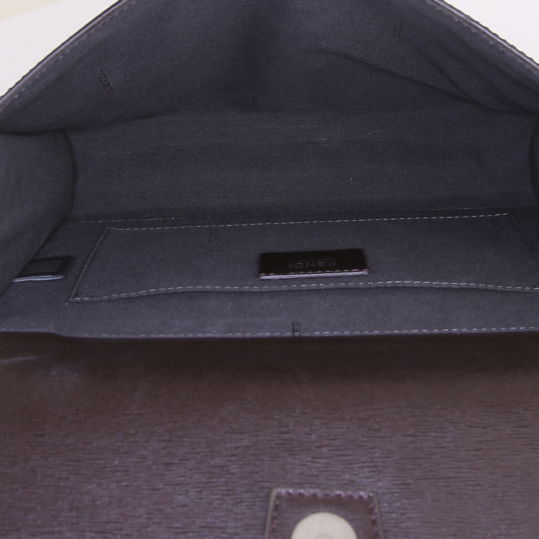 Borsa a tracolla Fendi Demi Jour in pelle multicolore argentata marrone rosa e grigia - Detail D3