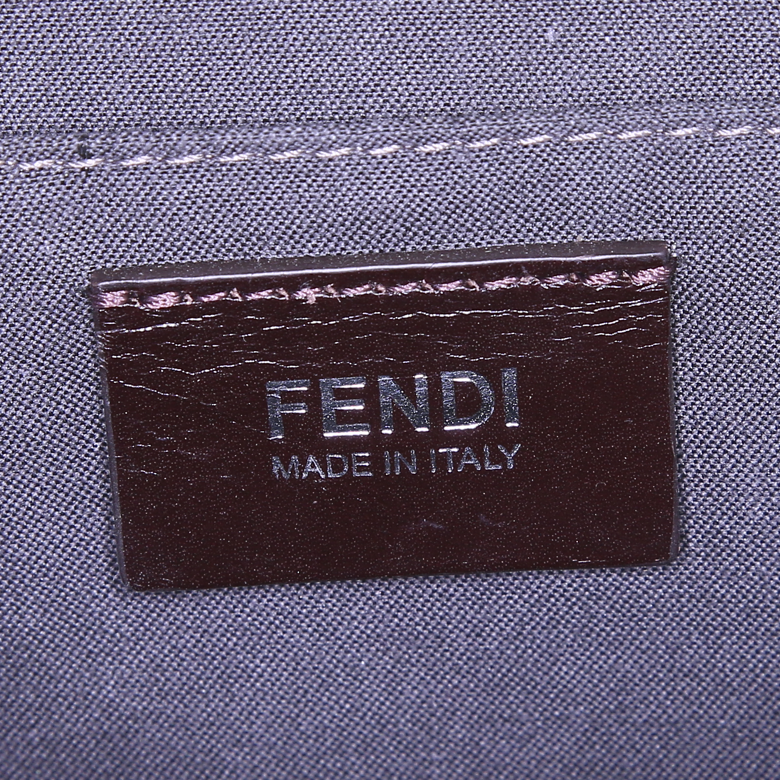 Fendi Demi Jour shoulder bag in silver, brown, pink and grey multicolor leather - Detail D4