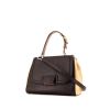 Fendi Silvana bag worn on the shoulder or carried in the hand in dark brown and beige leather - 00pp thumbnail