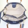Gucci Bamboo handbag in navy blue grained leather - Detail D3 thumbnail