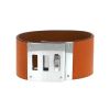 Hermes Kelly bracelet in leather and palladium - 00pp thumbnail
