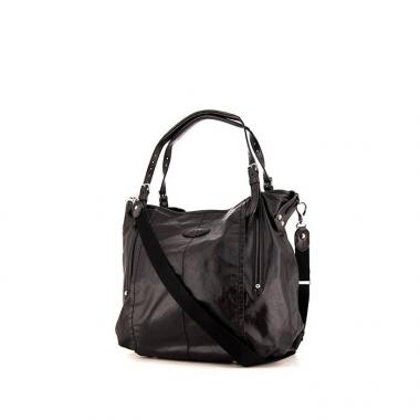 Sac cabas Tod's G-Bag en toile noire et cuir noir