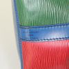 Borsa Louis Vuitton petit Noé modello piccolo in pelle Epi tricolore rossa blu e verde - Detail D3 thumbnail