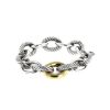 David Yurman bracelet in silver and yellow gold - 00pp thumbnail
