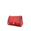 Chanel Timeless jumbo handbag in red quilted grained leather - 00pp thumbnail