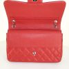 Chanel Timeless jumbo handbag in red quilted grained leather - Detail D5 thumbnail