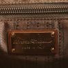Salvatore Ferragamo shoulder bag in beige canvas and brown leather - Detail D3 thumbnail