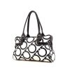 Salvatore Ferragamo handbag in white and black bicolor leather and dark blue leather - 00pp thumbnail