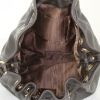 Salvatore Ferragamo shoulder bag in brown Moka leather - Detail D2 thumbnail