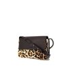 Chloé Faye shoulder bag in black leather and leopard foal - 00pp thumbnail