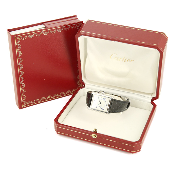 Orologio Cartier Tank Must in argento Ref :  2414 Circa  2000 - Detail D2