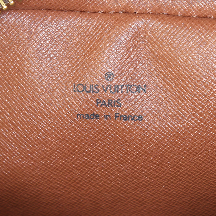Bolso bandolera Louis Vuitton Amazone en lona Monogram y cuero natural - Detail D4