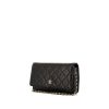 Sac bandoulière Chanel Wallet on Chain en cuir grainé matelassé noir - 00pp thumbnail