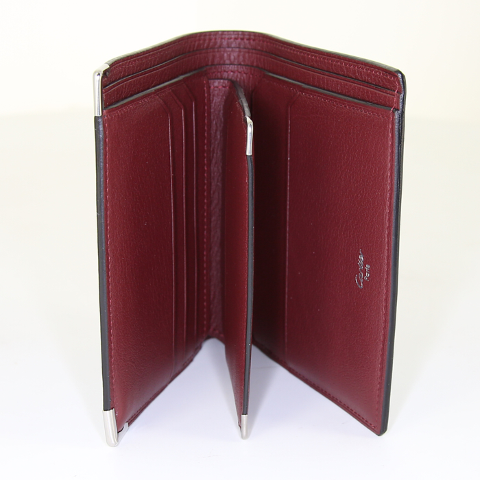 Portefeuille Cartier Must De Cartier - Wallet en cuir noir - Detail D2