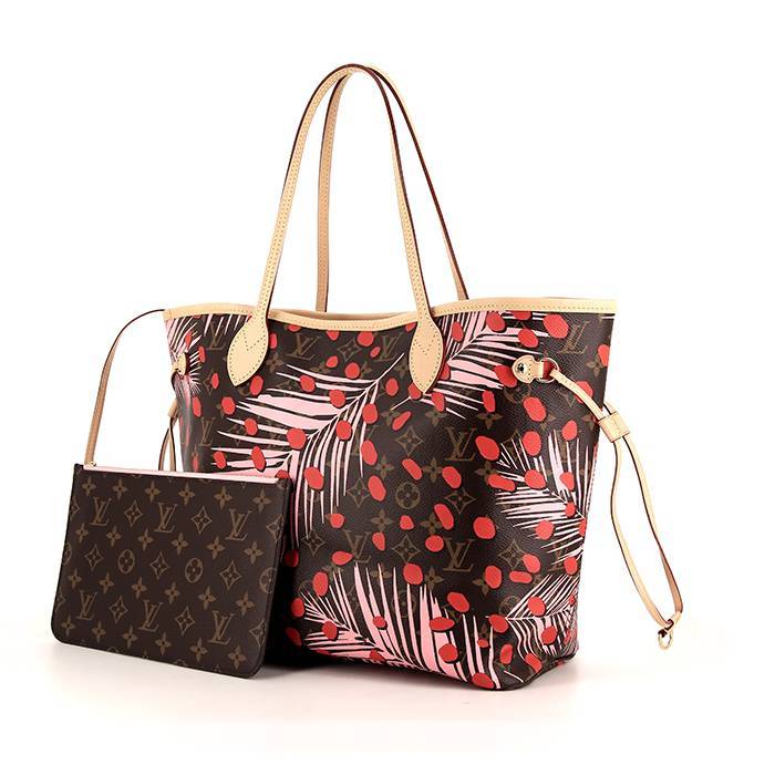 Louis Vuitton '16 Palm Springs Jungle Neverfull MM Tote Bag