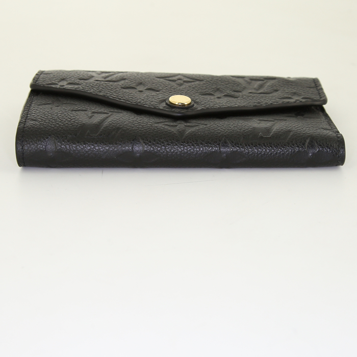 Portefeuille Louis Vuitton Joséphine en cuir monogram empreinte noir - Detail D4