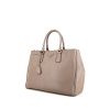 Prada Galleria handbag in taupe leather saffiano - 00pp thumbnail