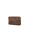 Pochette-ceinture Louis Vuitton Florentine en toile monogram marron et cuir naturel - 00pp thumbnail