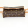 Pochette-ceinture Louis Vuitton Florentine en toile monogram marron et cuir naturel - Detail D4 thumbnail