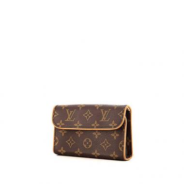 Pochette-cintura Louis Vuitton Florentine in tela monogram marrone e pelle naturale