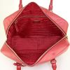 Prada Bauletto handbag in red leather saffiano - Detail D2 thumbnail