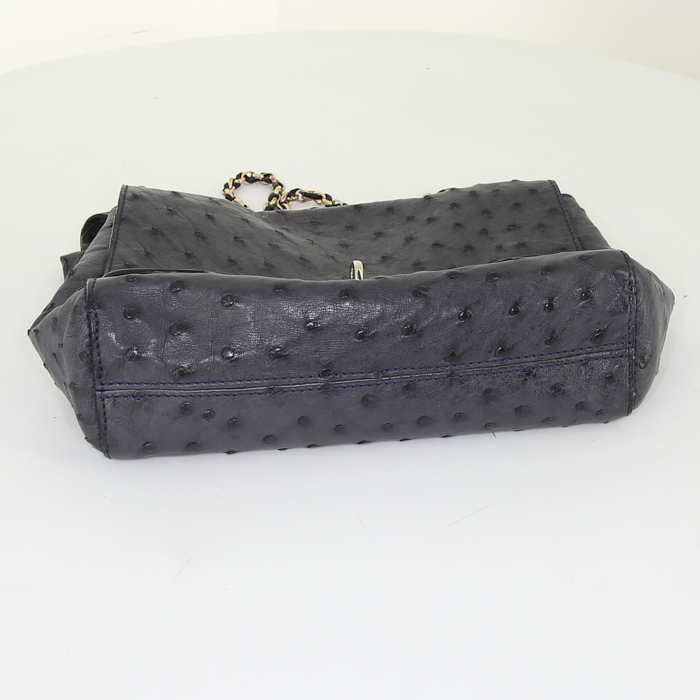 Sac à main Mulberry Lily en autruche bleu-nuit - Detail D5