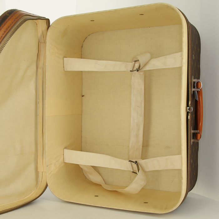 Valigia flessibile Louis Vuitton Airbus in tela monogram cerata e pelle naturale - Detail D2