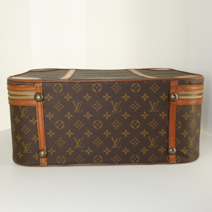 Valise souple Louis Vuitton Airbus en toile monogram enduite et cuir naturel - Detail D3
