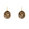 Pomellato Arabesque earrings in pink gold and smoked quartz - 00pp thumbnail