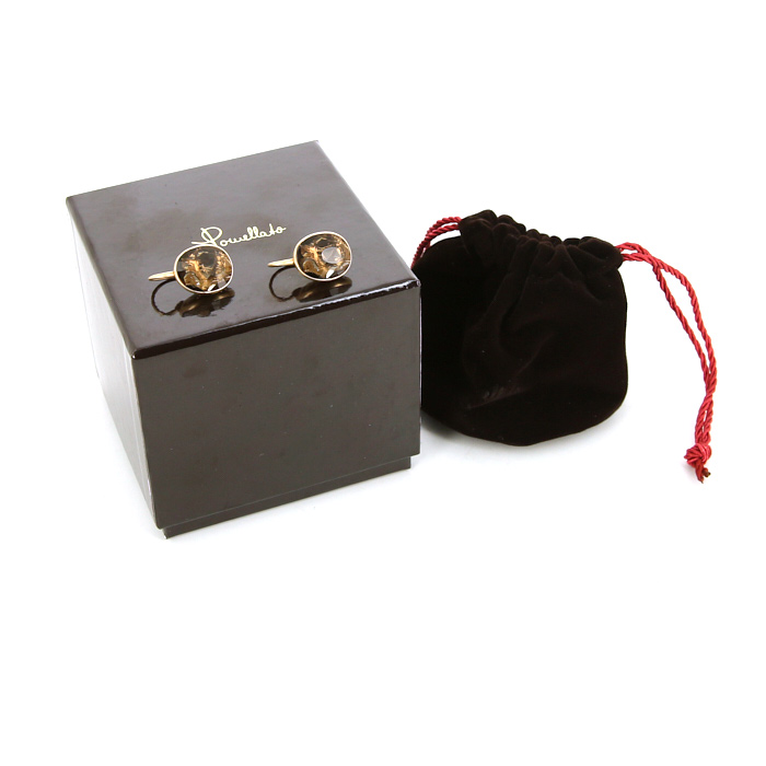 Orecchini Pomellato Arabesque in oro rosa e quarzo fumé - Detail D2