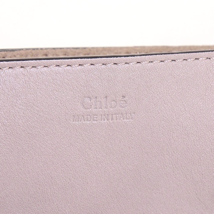 Sac bandoulière Chloé Drew en cuir beige - Detail D3