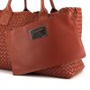 Bottega Veneta Cabat shopping bag in rust-coloured intrecciato leather - Detail D5 thumbnail