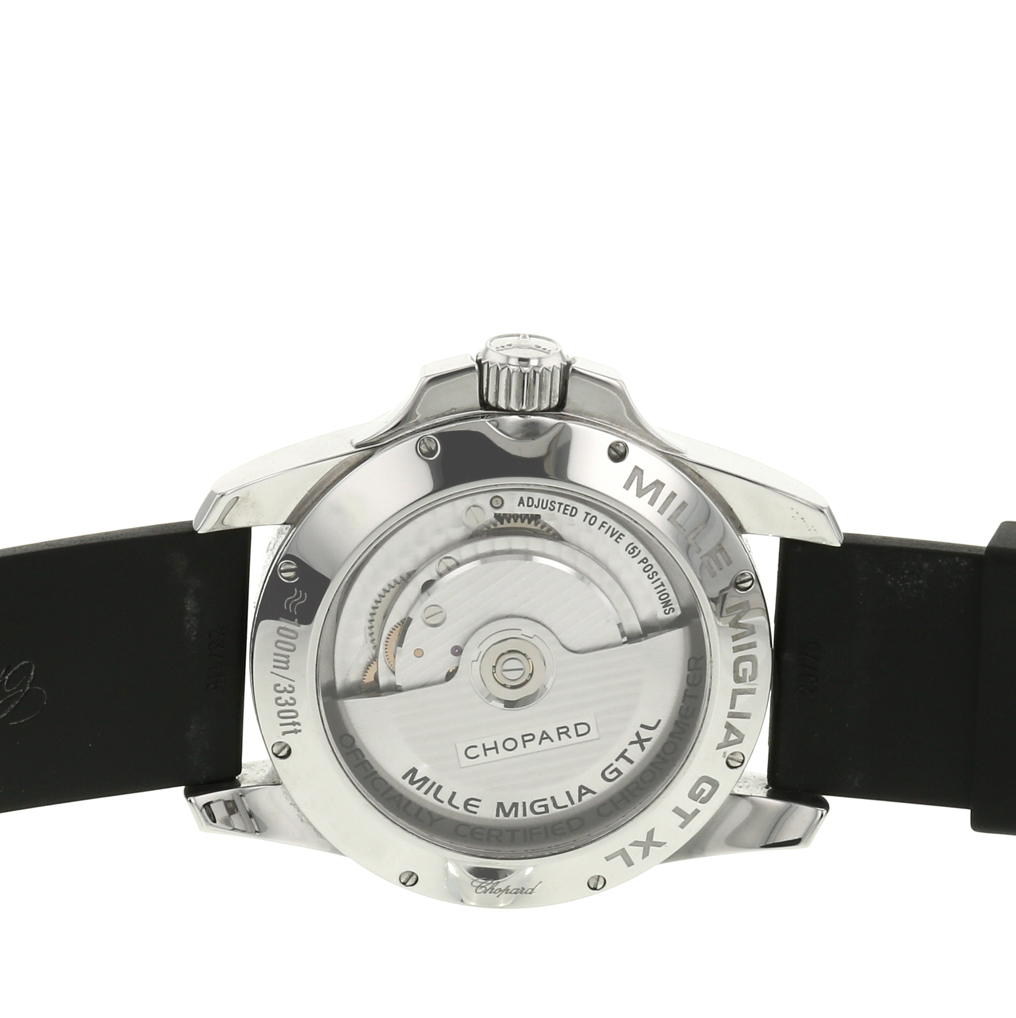 Montre Chopard Mille Miglia  taille XL en acier et caoutchouc noir Vers  2012