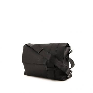 Sac bandoulière Hermès en cuir togo gris anthracite