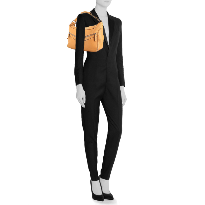 Bolso de mano Tod's en cuero granulado color arena - Detail D1