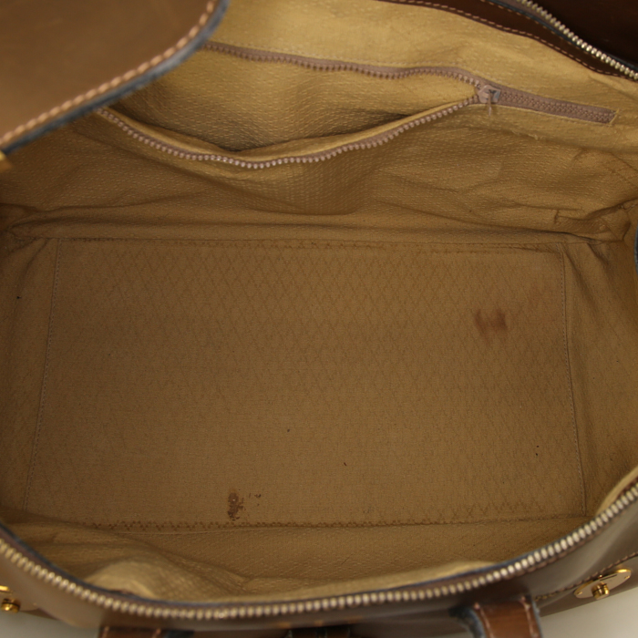 Sac de voyage Gucci Gucci Vintage en cuir marron - Detail D2