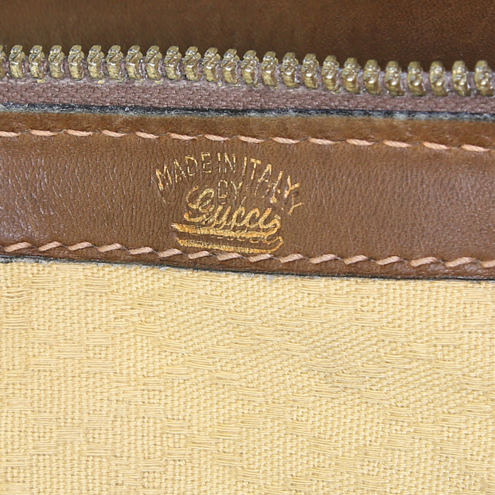 Borsa da viaggio Gucci Gucci Vintage in pelle marrone - Detail D3