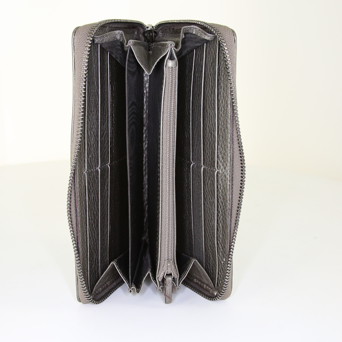 Billetera Gucci en cuero marrón dorado - Detail D2