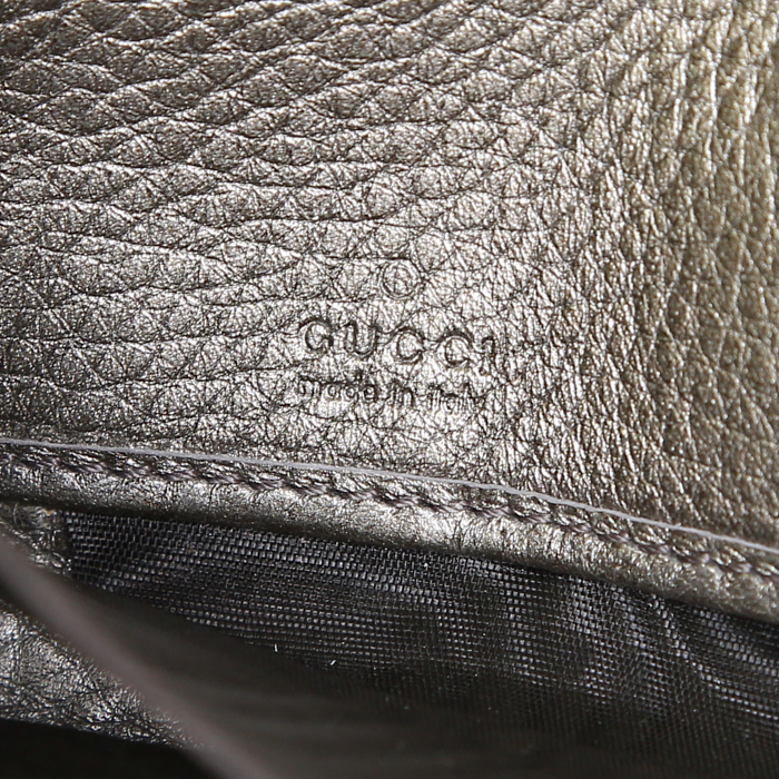 Billetera Gucci en cuero marrón dorado - Detail D3