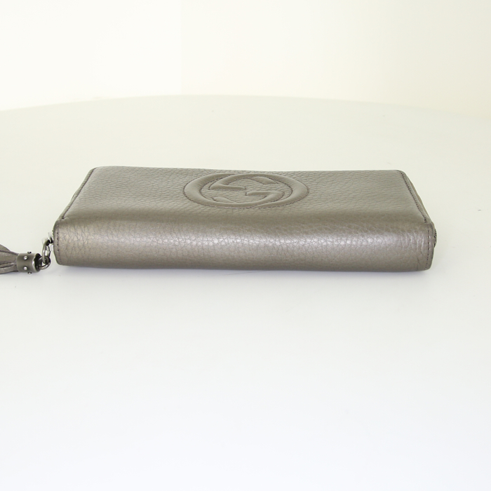 Gucci wallet in golden brown leather - Detail D4